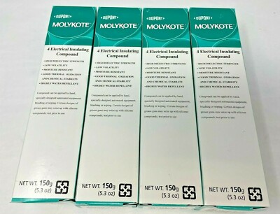 4 Pack  DuPont MOLYKOTE 4 Electrical Insulating Compound 150g/5.3oz  EXP 05/26