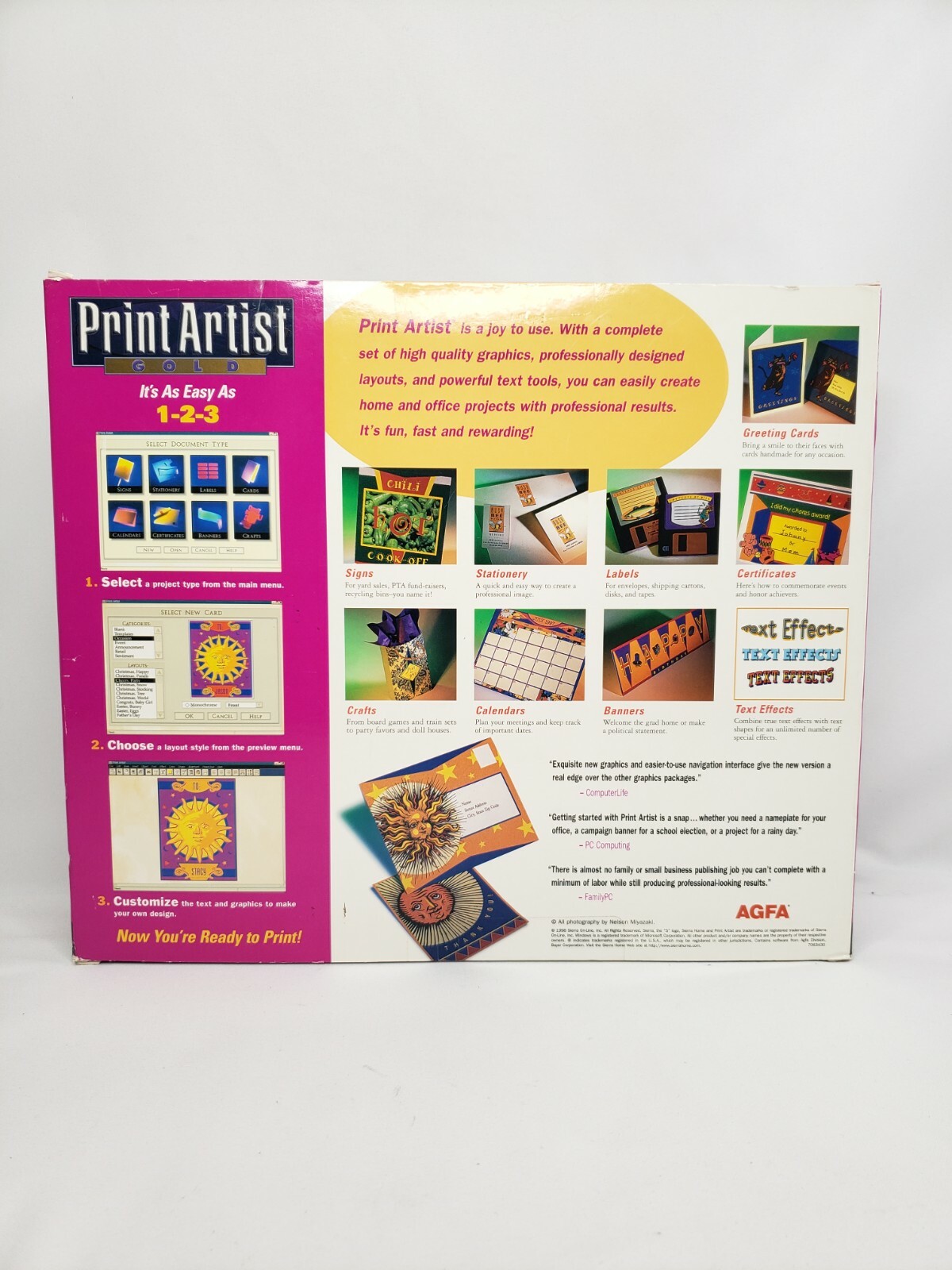 Print Artist Gold Vintage Computer Software Sierra Home Windows 95 Mac