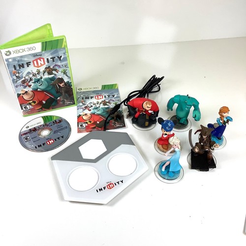 Disney Infinity Xbox 360 Game Disc CIB Pad and Figures Lot Video Game