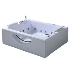 VASCA DA BAGNO IDROMASSAGGIO BALI -  SPA CROMOTERAPIA DOPPIA POMPA 178 x 147cm