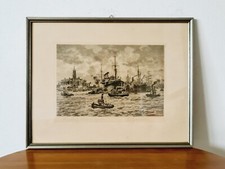 Alfred Jensen..° Hamburg Kehrwiederspitze °..Radierung