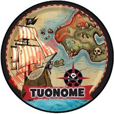 Cialda - Ostia per torte Pirata Pirati Formato grande A3 cm. 28 diametro