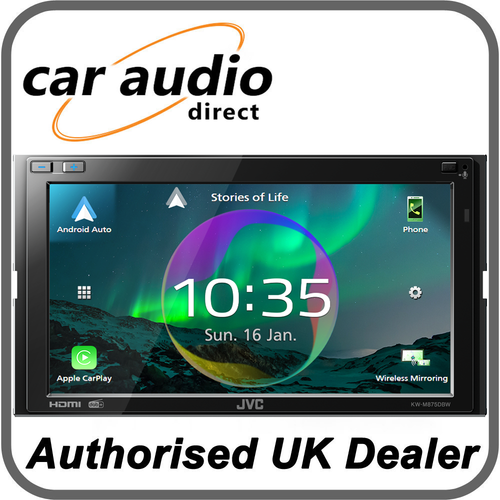 JVC KW-M875DBW 6.8" Double DIN Wireless Apple CarPlay Android Auto WiFi BT Calls - Picture 3 of 6