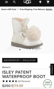 ugg isley patent waterproof boot