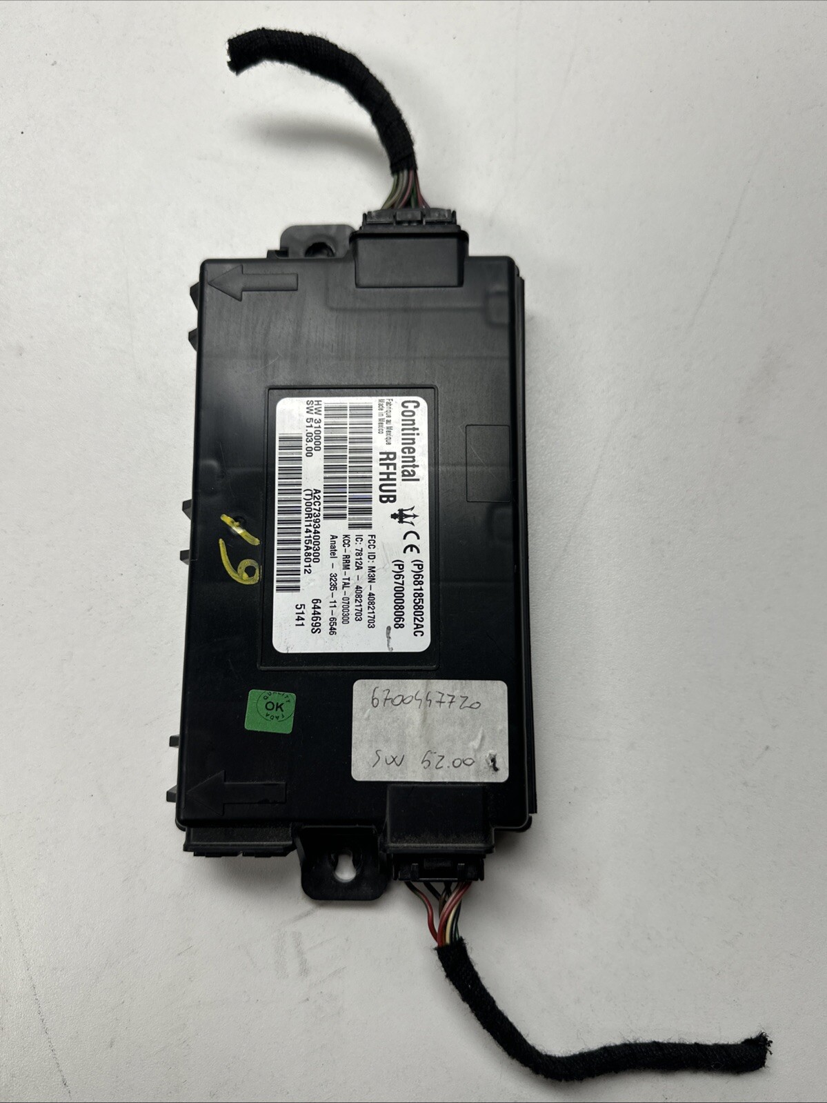 2014-2019 MASERATI GHIBLI THIEFT LOCKING PASSIVE ENTRY COMPUTER MODULE OEM