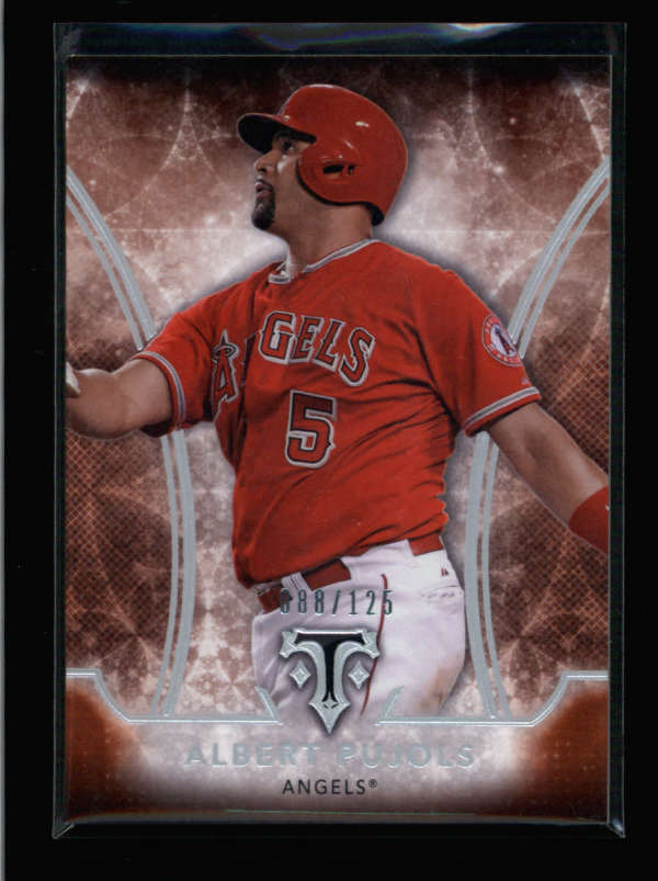 ALBERT PUJOLS 2015 TRIPLE THREADS #44 AMBER PARALLEL #088/125 AY4687