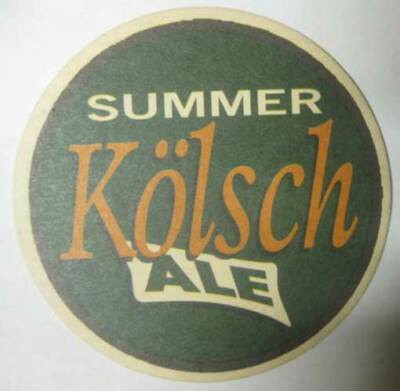 SUMMER KOLSCH ALE Beer COASTER Mat, St. Louis Brewery, St. Louis, MISSOURI 2005