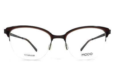 Modo Eyeglasses Frames 4526 BWNG Brown Gradient Cat Eye Half Rim 52-18-140