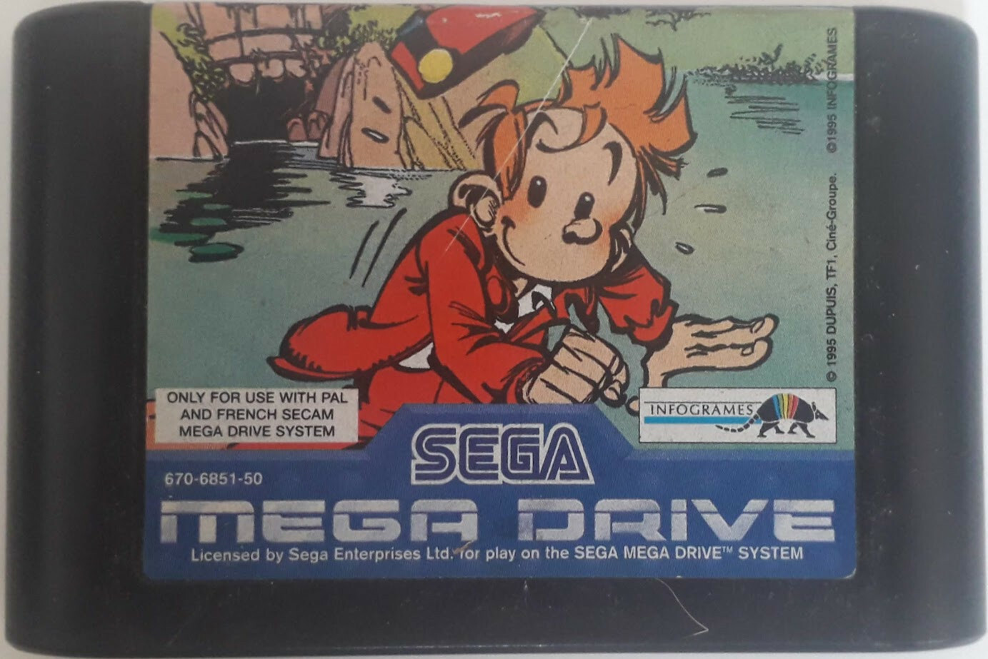 Spirou Sega Megadrive complet poster PAL retrogaming