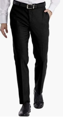 Calvin Klein 32w X 30l Men Black Wool Extra Slim Fit Flat Front - Main Image