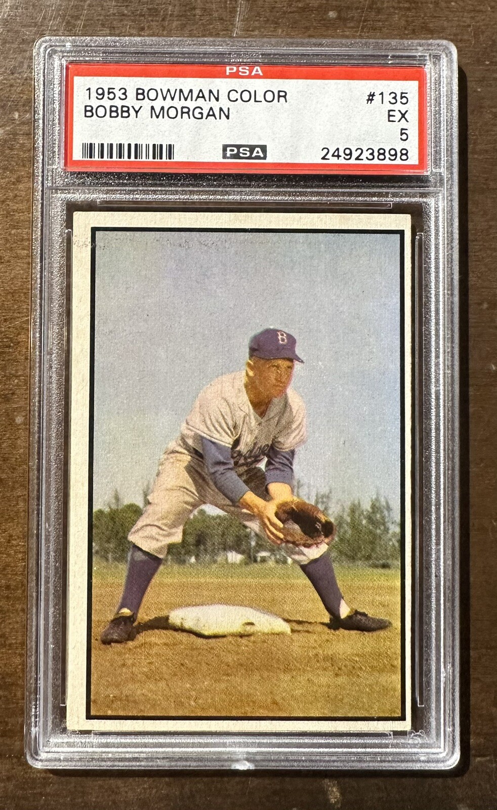 1953 Bowman Color #135 Bobby Morgan - PSA 5 EX