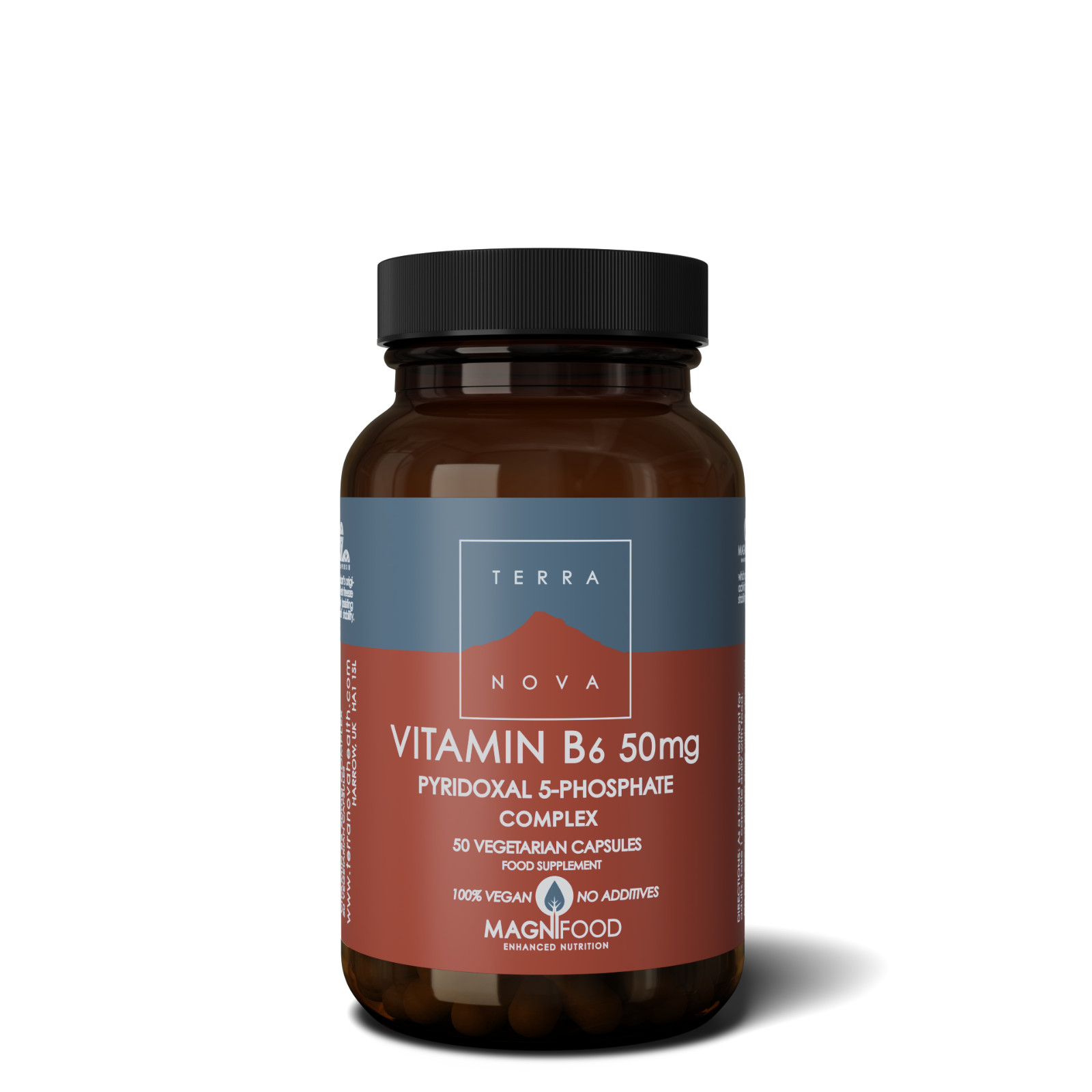 Terranova Vitamin B6 (P5-P) 50mg Complex 50 Capsules - Image 2
