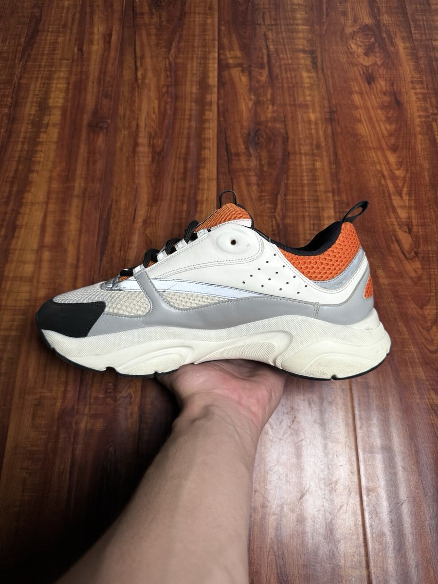 Christian Dior B22 Sneaker Orange Grey White Mesh Chunky Trainer DIOR MEN B22  main image 4