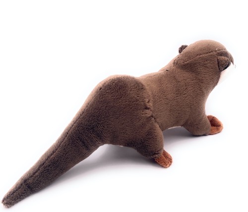Peluche peluche tela animal nutria marta de agua marrón de pie 29 cm - Imagen 3 de 3