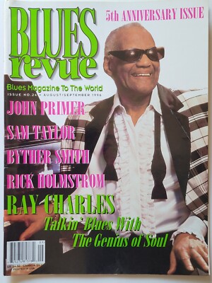 RAY CHARLES August 1996 BLUES REVUE Magazine / JOHN PRIMER / SAM TAYLOR / +++