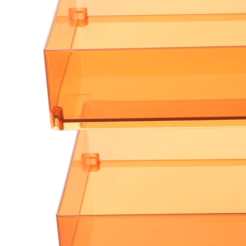360° Rotating Nightstand Storage Cabinet Side Table W/ 5 Drawers 4 wheels Orange - Picture 11 of 18