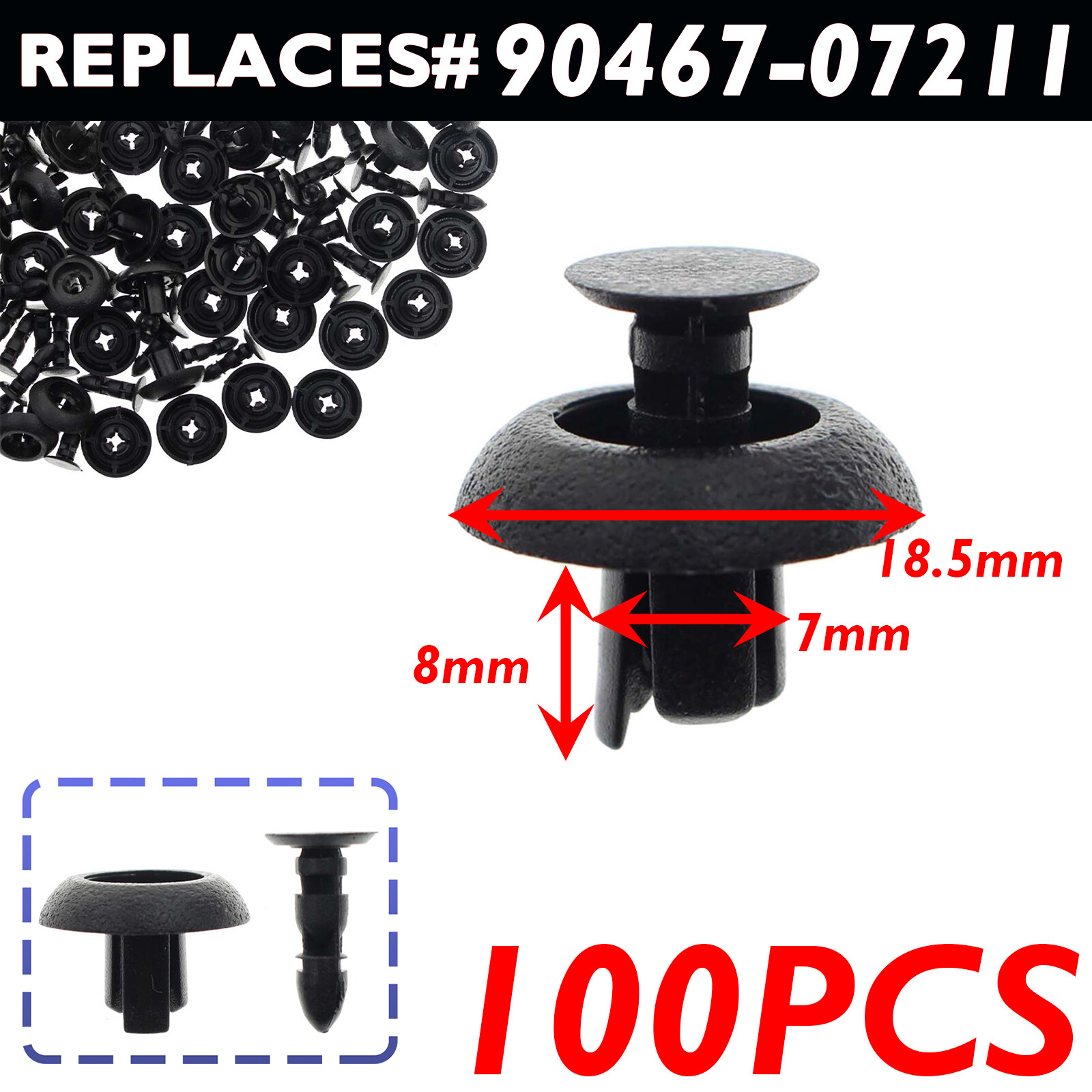 For 20102018 Lexus RX350 RX450H Plastic Engine Cover Clips 100pcs New