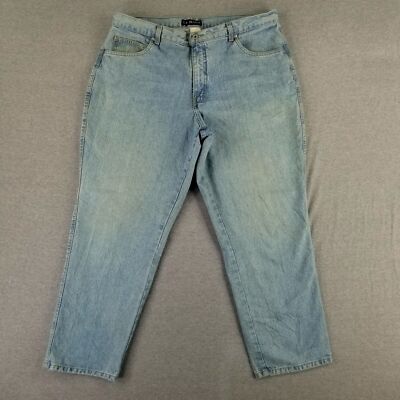 VINTAGE L.A. Blues Jeans Size 20W 100% Cotton 90s Faded Light Wash