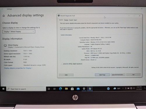 HP PROBOOK 455 G6 15" FHD RYZEN 5 Pro 2500U 2.2GHz 12GB 256GB SSD W10P Finger - Picture 6 of 15