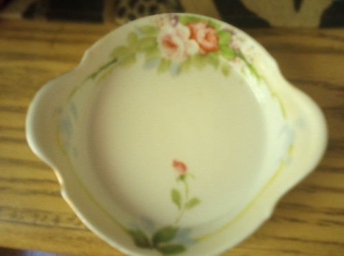 Vtg Small Hand Painted Nippon Porcelain Bowl w/ Flowers Jewelry Dish Coin - Picture 2 of 5