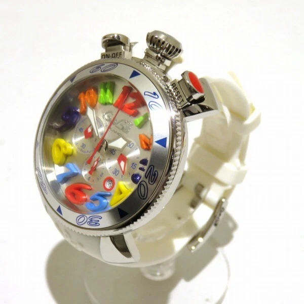 GaGa Milano Manuale 48mm 6050.1 Quartz Watch Wristwatch Free Shipping [Used]