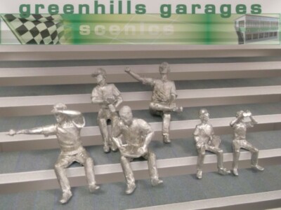 MACC731 - Greenhills Scalextric Carrera Set of Unpainted Seated Spectators x ...