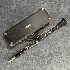 Vintage Clarinet Unbranded 1920s-1940s For Refurbishing With Original Case