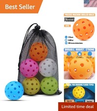 Pickleball Balls, 40 Holes Outdoor Pickleballs, High Elasticity  Durable Pic...