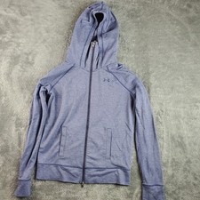 Under Armour Hoodie Women's M Blue Full Zip Sweatshirt Jacket Coldgear 1264063
