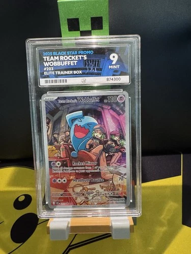 Pokémon Team Rocket's Wobbuffet Black Star Promo 203 Holo EN 2025 ACE 9