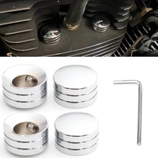Motorcycle 4pcs Chrome Head Bolt Cover Caps For Harley Twin Cam Sportster models