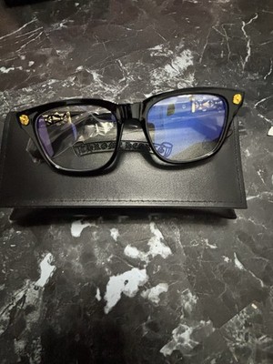 Chrome Hearts Black Hard Case for Glasses/Sunglasses w/ Box, Pouch, Paperwork