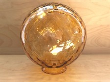Sfera in vetro ambrato per lampadario d'epoca