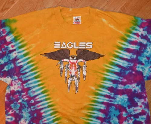 THE EAGLES concert tour tie-dye tee shirt XL Jo 1990s vintage concert t-shirt, vintage, size XL, single stitch, B+ condition