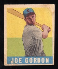 1948 1949 Leaf -- Joe Gordon #117 HOF -- PR -- Cleveland Indians