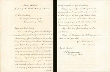 Grover Cleveland signed 2 page Letter - Autographs of Famous People