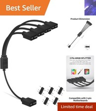 Plug and Play 5V ARGB Splitter Cable, 30cm - Connect Multiple LED Strips  Fans