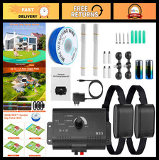 Upgraded Electric Dog Fence System, 984FT Boundary Wire, 2 Battery Collars, 5/4