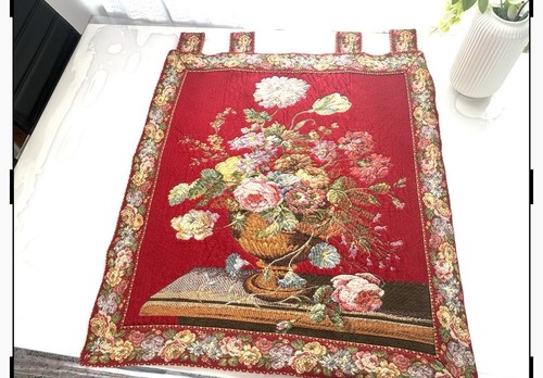 Vintage feiner französischer Wandteppich Wandbehang Kobold Wohndeko Wandteppich 78x73cm