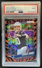 2025 Panini Prizm Drake Maye Choice Tiger Stripe #165 Patriots PSA 9