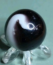Dark purple  White Akro Glass Corkscrew Swirl Prize Toy Vintage Marble G .69"