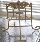 Tole Metal Hardcover Book, Picture, Photo Stand Holder Collapsible Beige Floral — photo 4