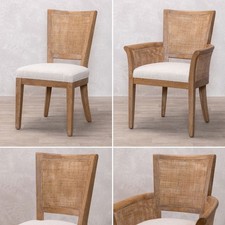 RATTAN BACK DINING AND CARVER FARMHOUSE DINING CHAIR | 2 STYLES AVAILABLE
