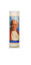 Set of 2 Saint John Paul II Candles Faith & Devotion Perfect for Altars or Gifts