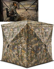 Hunting Blind See through with Carrying Bag, 2-3 & 3-4 Person Pop up Ground Blin