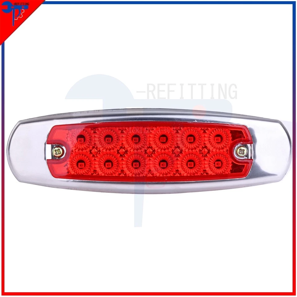 Luz de separación lateral 16x 12V 12LED rojo ámbar para Chevrolet Ford Honda Foto 2 de 4