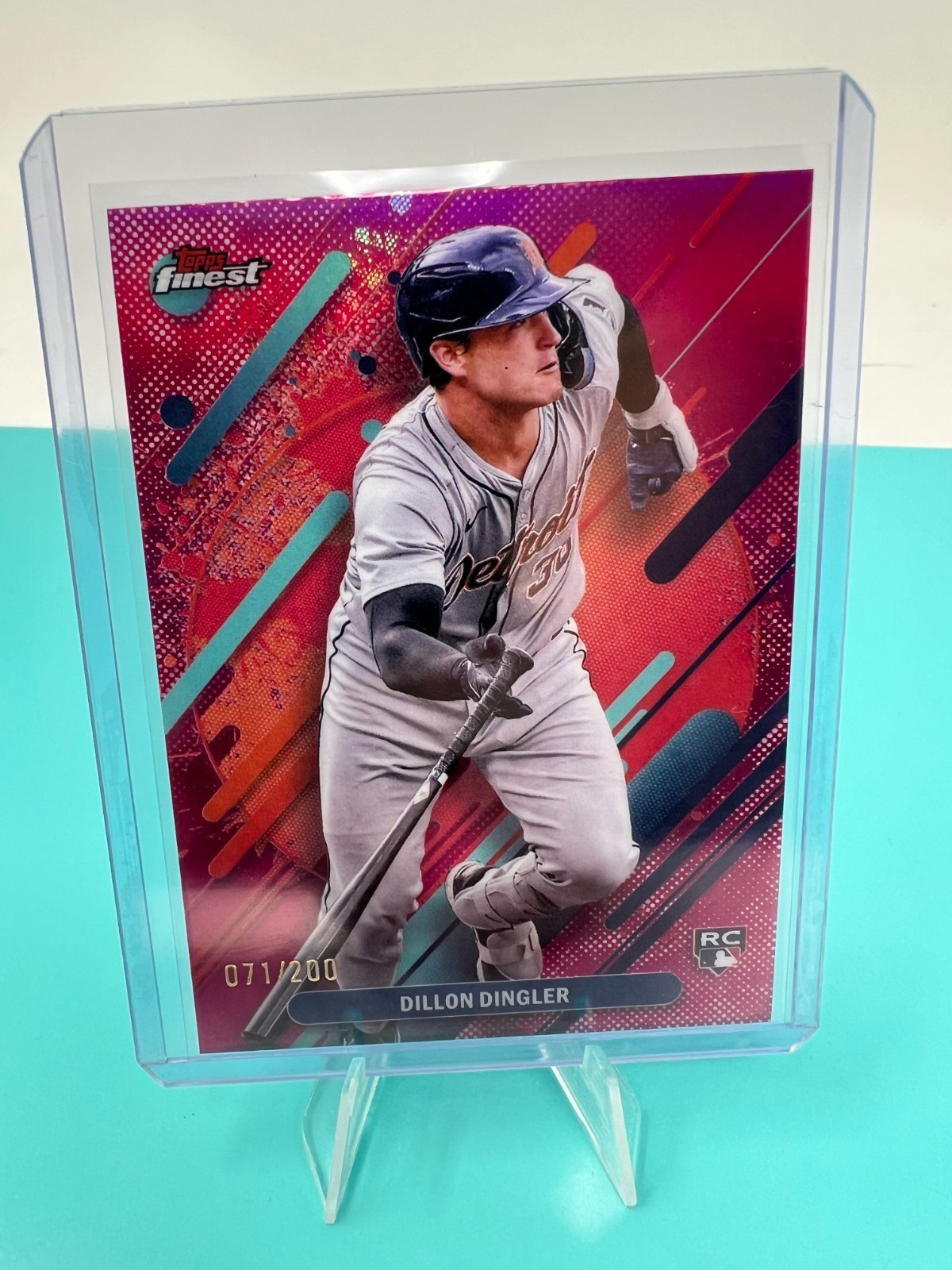2025 TOPPS FINEST BASEBALL - DILLON DINGLER - PINK NUMBERED  /200 - TIGERS 294