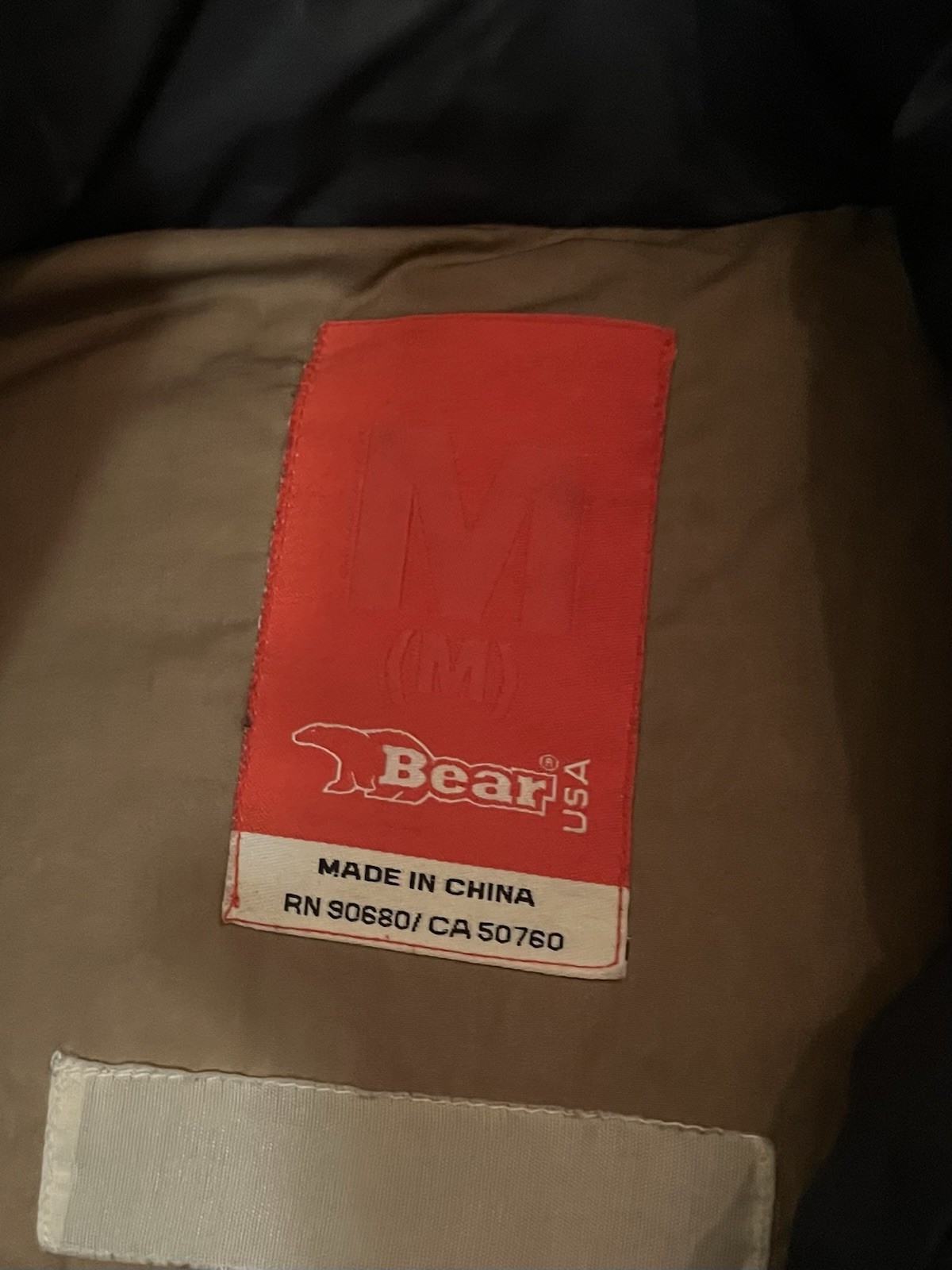 Black Bear Down Puffer Jacket Size Medium - image 5