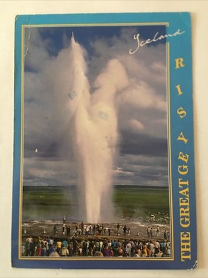 The Great Geysir Iceland Vintage Postcard