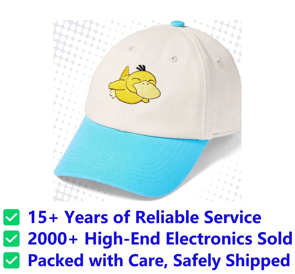 Pokemon x Target Psyduck Trainer Cap Blue White New Adjustable Hat